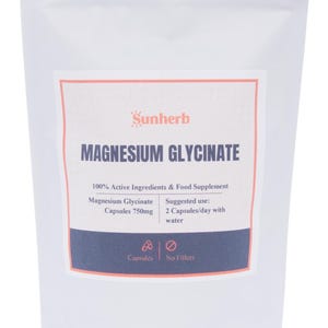 Magnesium Glycinate 750mg Capsules | Magnesium Bisglycinate | Magnesium Diglycinate | Premium Quality | Vegan HPMC Capsules *