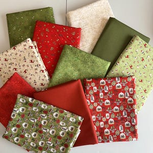 Homemade Holiday Kit of 10 fat quarters, Maywood Studio