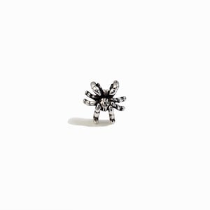 Sterling Silver Spider Stud Earring: Gothic Punk Halloween Jewelry