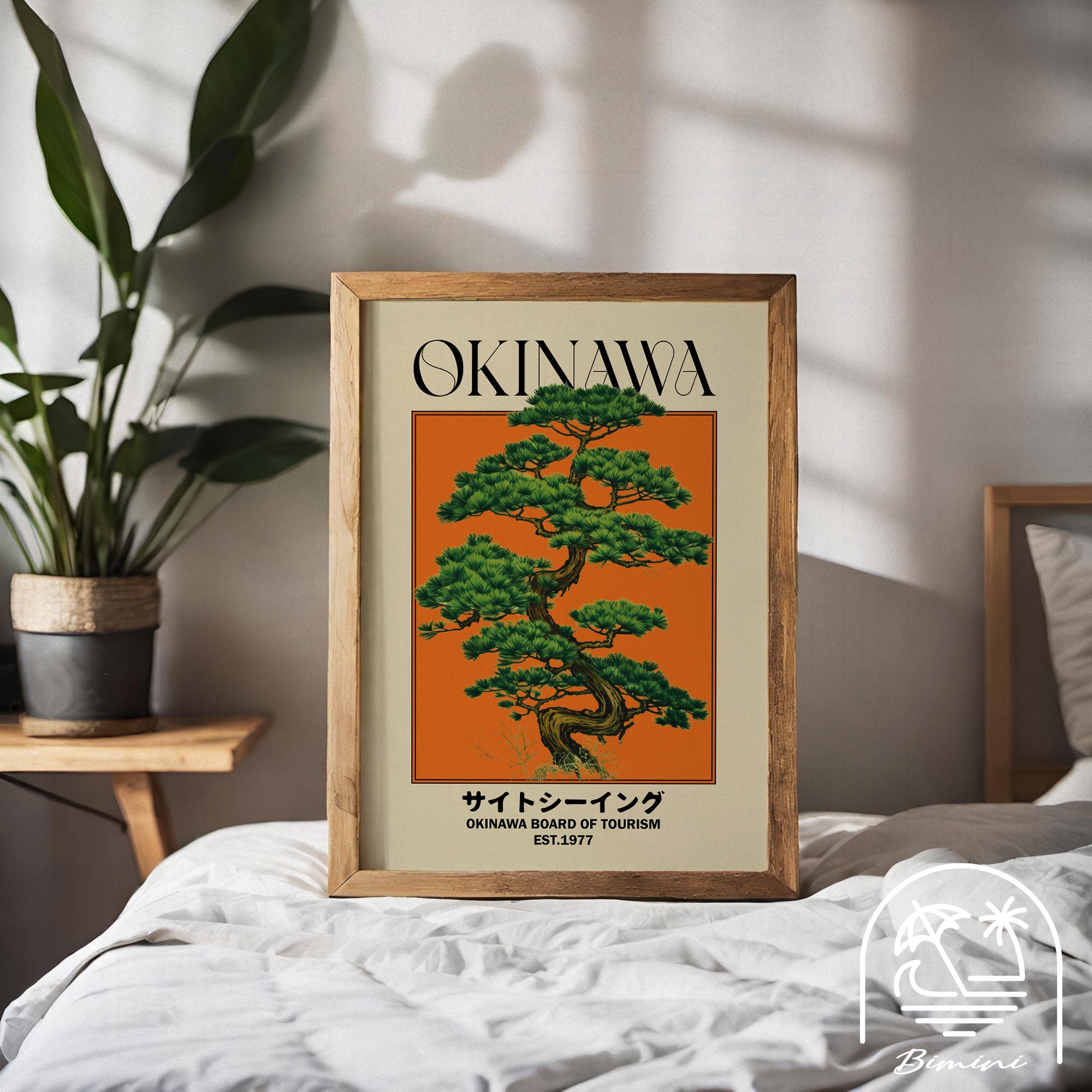 Orange Okinawa Art Print, Japanese Print, Ryukyu Travel Print