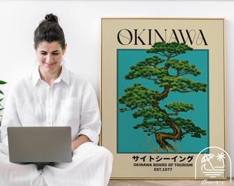 □　アクリル画　OKINAWA　21 b　□ Green Okinawa Art Print, Japanese Print, Ryukyu Travel Print