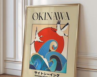 Okinawa Art Print, Japanese Print, Ryukyu Travel Print, Okinawa
