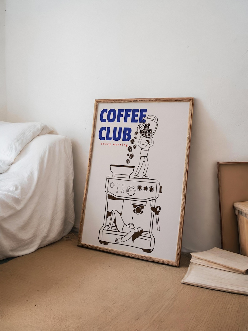 Retro Coffee Poster – Vintage Coffee Wall Art for Bar or Kitchen (Digital Download) image 7
