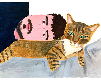 Retrato de mascota personalizado en gouache: arte familiar pintado a mano