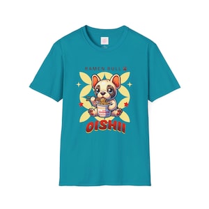 Cute Ramen Bull T-Shirt,  Funny Unisex Graphic Tee for Ramen Lovers, Anime Gift, Kawaii Foodie Shirt, Japanese Noodle Aesthetic