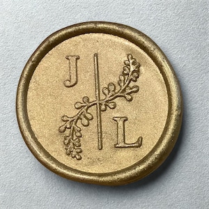 Personalisierter Wachs-Siegelstempel mit Initialen, Logo oder Monogramm | Hochzeitseinladung Siegel | Personalisierter Wachs Stempel