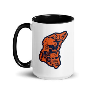 Isle of Man Racing Compilation Tasse mit Farbe im Inneren