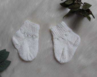 Handgjorda babystrumpor/Virkade babytossor/Mysiga stickade babystrumpor/Handgjorda babystrumpor | Mjuk stickad present till nyfödd