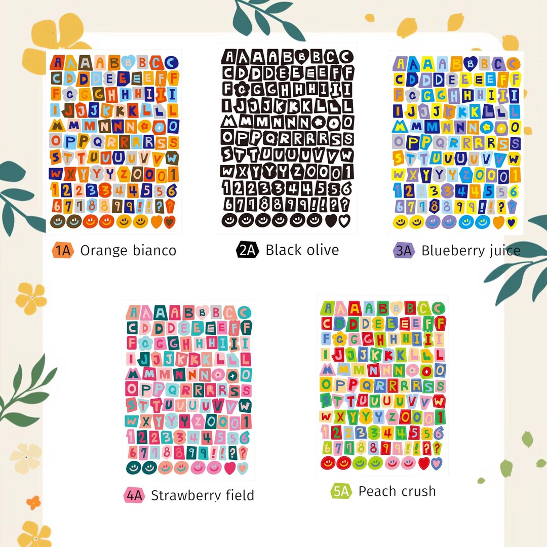 Ransom Note Alphabet Stickers – A-Z & Number Stickers for DIY Scrapbook ...