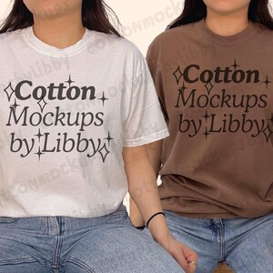 White + Espresso Comfort Colors 1717 T-shirt Mockup, Couple C1717 Shirt Mock Up, Real Model, C1717 Shirt Mock-Up, Group Family Bachelorette