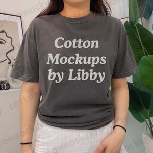 Pepper Comfort Colors 1717 Shirt Mockup, Charcoal T-Shirt Mockup, 1717 Pepper Mockup, Real Model Mockup, Minimalist T-Shirt Mockup