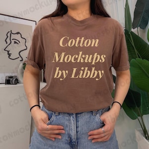Comfort Colors 1717 Espresso Shirt Mockup, 1717 Espresso Mockup, Brown T-Shirt Template, Unisex Tee Mockup, Real Photo, Trendy Simple Mockup