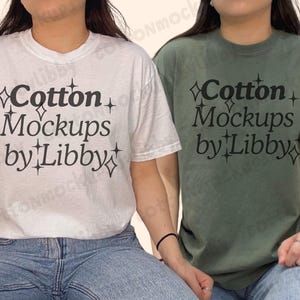 White + Moss Comfort Colors 1717 T-shirt Mockup, Couple C1717 Shirt Mock Up, Real Model, C1717 Shirt Mock-Up, Group Family Bachelorette