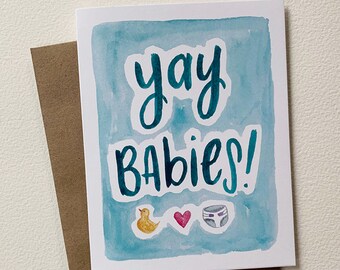 Yay Babies! Greeting Card, New Baby, Congrats