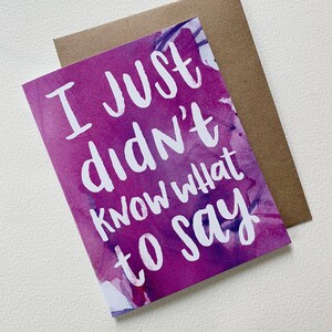 Ich wusste einfach nicht, was zu sagen Karte- Aquarell abstrakte sabstract Design