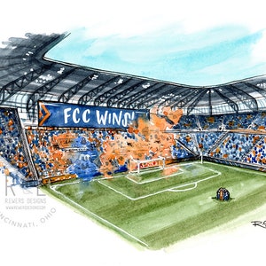 The Bailey, FC Cincinnati, Estadio TQL, Arte de acuarela