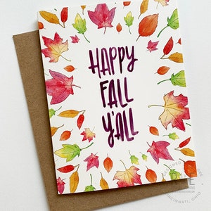 Happy Fall Y'all Biglietto d'auguri