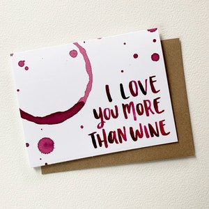 Ti amo più del biglietto d'auguri per il vino