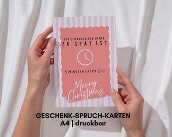 Geschenk-Spruch-Karten „Für jemanden, der schon alles hat“ – Lustige Last-Minute Geschenkideen | A4 zum Ausdrucken & Basteln | Weihnachten
