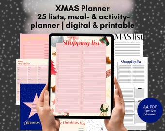 Christmas Planner: Festive Holiday Organizer (Printable & Digital PDF)