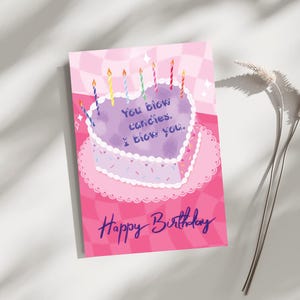 Vous soufflez des bougies, je vous souffle une carte-carte d'anniversaire drôle-carte imprimable coquine-téléchargement numérique-taille A6-téléchargement immédiat