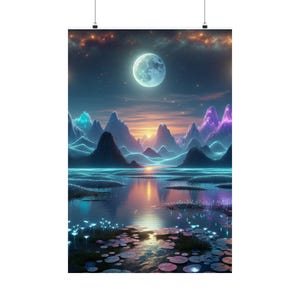 Pósteres de paisajes serenos, arte mural de ensueño, decoración natural, regalo de inauguración de la casa, arte etéreo para el hogar