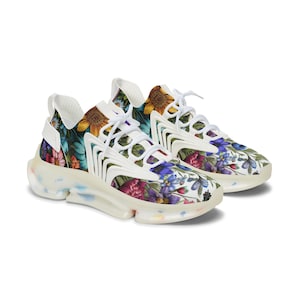 Floral Women&#39;s Mesh Sneakers | Stylish Athletic Footwear, Spring Fashion, Fitness Shoes, Casual Style, Outdoor Activities
