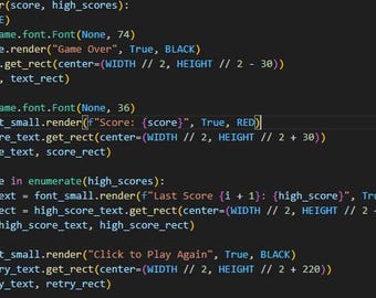 Snake Game Python Codes for PC & Tablet