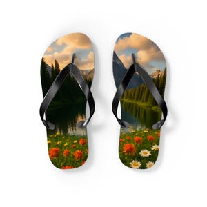 Nature-Inspired Flip Flops | Summer Footwear, Beach Vibes, Outdoor Adventures, Floral Design, Vacation Essentials