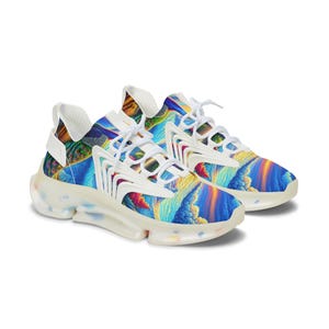 Colorful Women&#39;s Mesh Sneakers, Fashionable Athletic Shoes, Stylish Walking Sneakers, Trendy Fitness Footwear