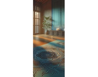Bohemian Yoga Mat: Non-Slip Rubber Fitness Mat for Home & Studio