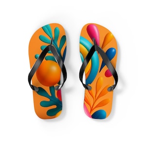 Vibrant Polyester Suede Flip Flops: Tropical Beach & Pool Sandals