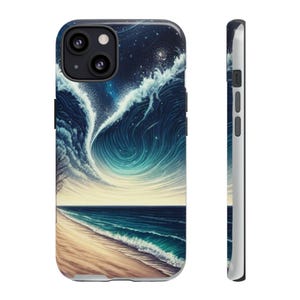 Ocean Wave Phone Case, Protective Phone Cover, Nature Artistry Case, Beach Vibe Phone Accessory, Gift for Ocean Lovers