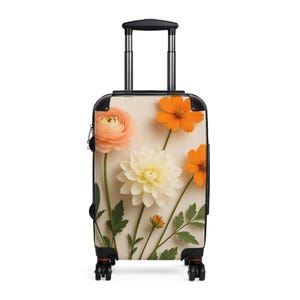 Floral Suitcase: Colorful Travel Luggage, Vacation Gear