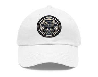 Dad Hat met bloemenpatch: katoenen pet in vintagestijl