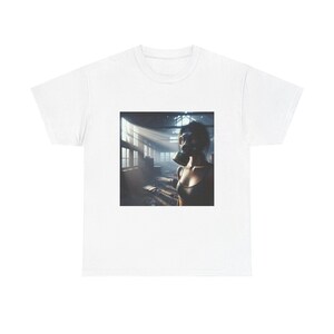 Edgy Gas Mask Graphic T-Shirt: Unisex Heavy Cotton Tee