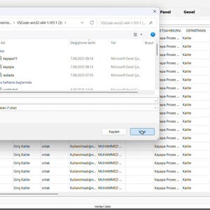 K&ouml;nnte beinhalten: Screenshot einer Windows-Anwendung mit mehreren ge&ouml;ffneten Fenstern. Das Hauptfenster zeigt eine Tabelle mit Daten, w&auml;hrend ein kleineres Fenster zum Speichern einer Excel-Datei auffordert. Der Speicherdialog enth&auml;lt ein Dateinamensfeld und eine Dateitypauswahl.