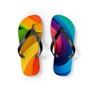 Rainbow Flip Flops: Vibrant Summer Beach Sandals