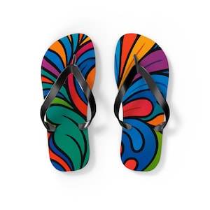 Vibrant Polyester Suede Flip Flops: Colorful Summer Beach Sandals
