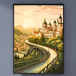 Arte murale di Pasadena, California, stampa di poster di Pasadena, arredamento per la casa in California, viaggio a Pasadena, decorazione murale di Los Angeles, arte di viaggio a Pasadena