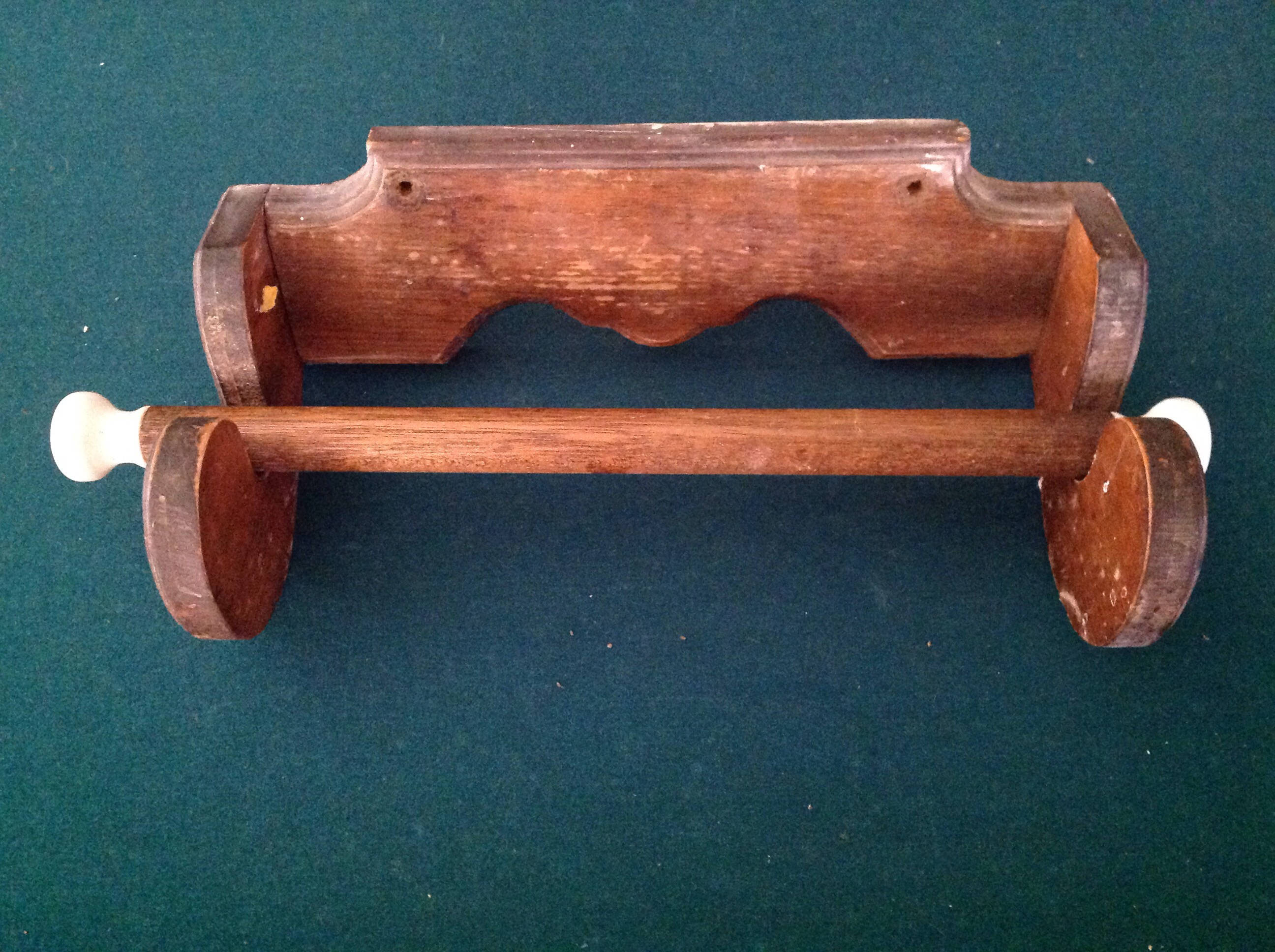 Vintage wood paper towel holder Etsy