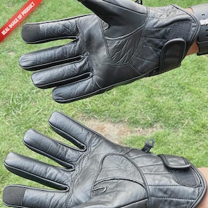 Men’s Leather Gloves | Black Driving Gloves | Handmade Tactical Gloves | Firefighter Gift | Work Gloves | Winter Gear | Fireman Gift