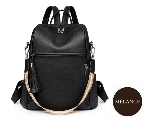 Handmade Leather Backpack Purse: Women