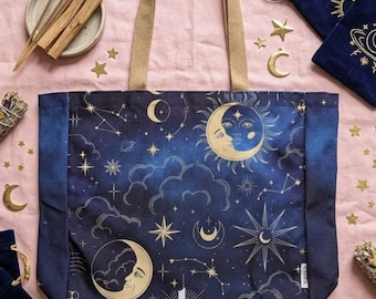 Celestial Sun and Moon Tote – Cosmic & Mystical