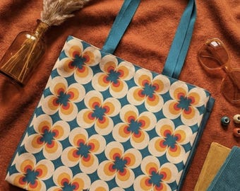 Groovy 70s Floral Tote – Vibrant & On-Trend for Fall