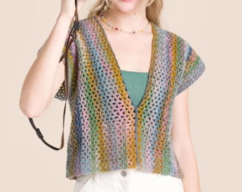 Hand Knitted Crochet Summer Vest for Beach & Seashore – Comfortable, Stylish, Rustic Knitwear, Best Summery Layer