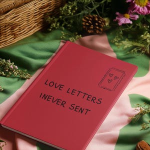 Diário de cartas de amor - Caderno de capa mole para pensamentos românticos, reflexão pessoal, presente para escritores, amantes de papelaria,