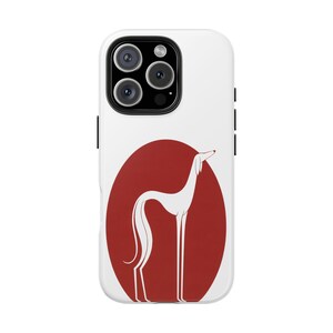 Minimalist Greyhound Phone Case, Minimalist Greyhound iPhone Cover | iPhone 16/15/14/13/12/11 Pro Max Case | Samsung Galaxy S23/S22/S21 Case