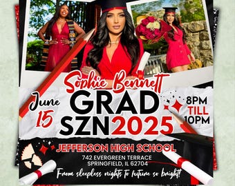Graduation Invitation Flyer, Graduation Party, Class Of 2026 Flyer, Graduate Flyer, Graduation Party,Graduation Invitation Template
