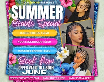 April Booking Flyer, Spring Booking Flyer, Easter Flyer, April Hair, Spring Books Open, April Book Now, April Lashes Nails Braid Wig Flyer